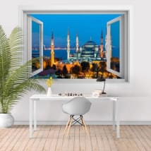 Vinili moschea blu o Sultan Ahmed Istanbul 3D