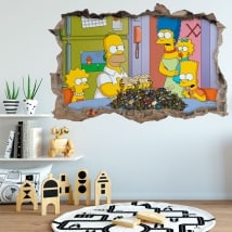 Adesivi pareti The Simpsons 3D