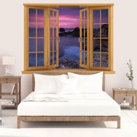 Vinile decorativo alba sul mar nero 3D