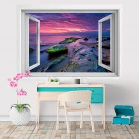 Vinile adesivo alba nel mar nero 3D