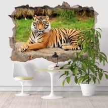 Sticker murale tigre del Bengala 3D