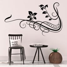 Sticker murale fiori tribali