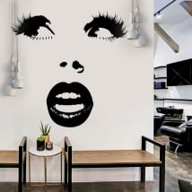 Vinile decorativo volto di donna sorpreso