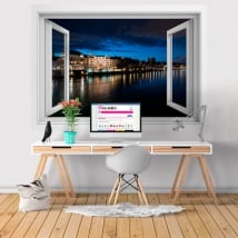 Vinile adesivo città Basel Svizzera 3D