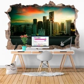 Vinile 3D citt&agrave; di Kuala Lumpur in Malesia
