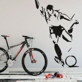 Sticker murale giocatore di calcio