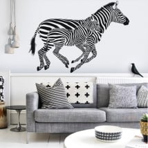 Vinile decorativo muro zebre