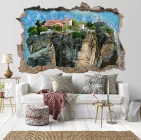 Vinili monasteri di Meteora Grecia 3D