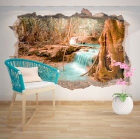 Vinile decorativo cascata natura 3D
