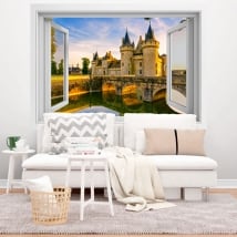 Vinile adesivo Francia castello di Chenonceau 3D