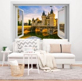 Vinile adesivo Francia castello di Chenonceau 3D