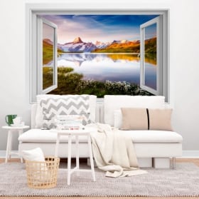 Vinile decorativo lago Bachalpsee Alpi Svizzere 3D