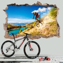 Sticker murale mountain bike 3D