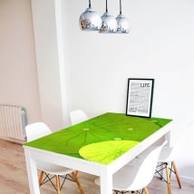 Vinile decorativo tavoli ninfee