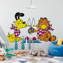 Sticker murale garfield e odie