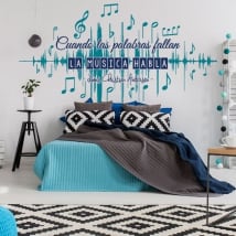 Vinile decorativo muri frasi musicali