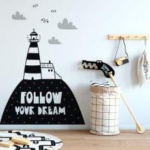 Vinile decorativo frase segui i tuoi sogni