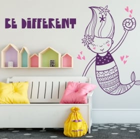 Vinile decorativo muri sirena essere diverso