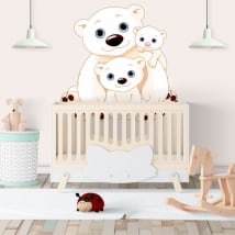 Vinile pareti famiglia orsi per bambini