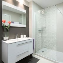 Vinili schermi increspature per bagni
