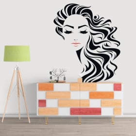 Vinile decorativo il viso di donna