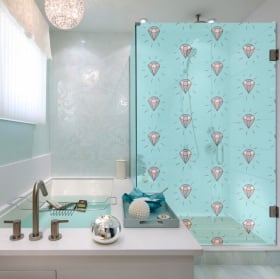 Vinili per schermi bagno diamanti