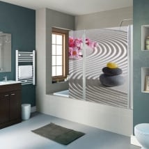 Vinile decorativo pietre zen schermi del bagno