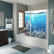Vinili schermi del bagno mondo marino