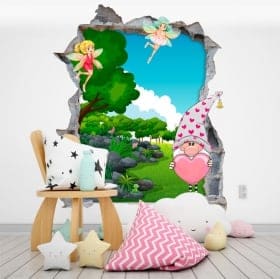Vinile per bambini gnome e fate magiche 3d