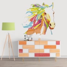 Vinile decorativo muri cavallo stile wpap