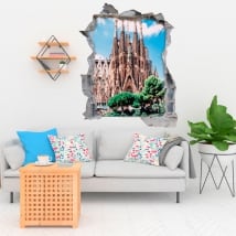 Vinile decorativo barcellona santa famiglia 3d