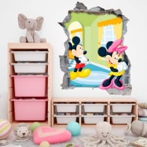 Vinili muri disney mickey e minnie mouse 3d