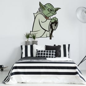 Vinile adesivo e autoadesivi yoda guerre stellari