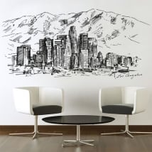 Vinile e adesivi disegno dello skyline città degli angeli