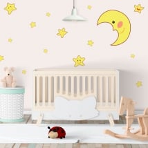 Vinile adesivo luna e stelle dei bambini