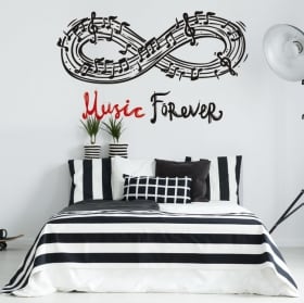 Vinile decorativo muri frasi musicali