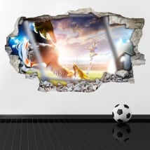 Adesivi murali obiettivo di calcio 3d
