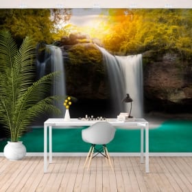 Adesivi murali in vinile cascata di riso suwat tailandia