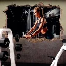 Vinili e adesivi decorazione di palestre fitness 3d