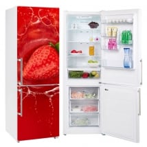 Vinili fragola nell'acqua frigoriferi decorativi