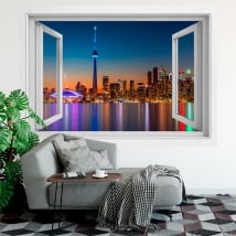 Vinili finestre canada colori del tramonto 3d