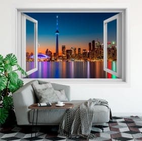 Vinili finestre canada colori del tramonto 3d