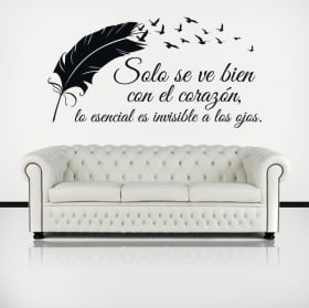 Adesivi e vinile decorativo frase del piccolo principe