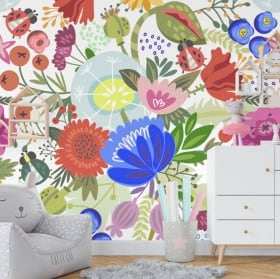 Murales in vinile piume per decorare