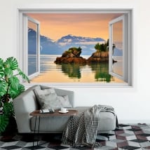 Vinili finestre tramonto a principe william alaska 3d