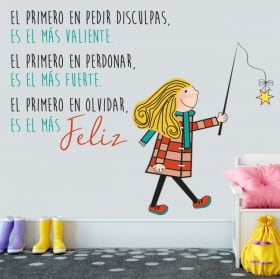 Adesivi decorativi belle frasi di vita