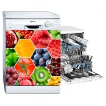 Vinili per lavastoviglie collage di frutta e verdura