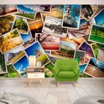Murales in vinile collage di foto