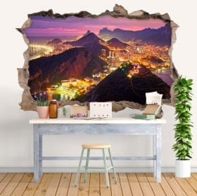 Vinili foro muro 3d canada colori del tramonto