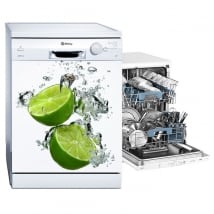 Vinile e adesivi decorare la lavastoviglie limoni nell'acqua